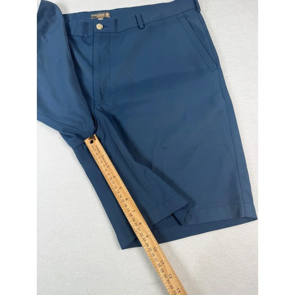Peter Millar Crown Sport Golf Shorts Mens 38 Blue Polyester Performance Luxury